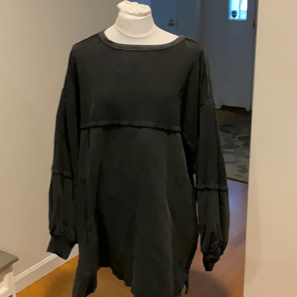 We The Free black sweatshirt dress Sz Large